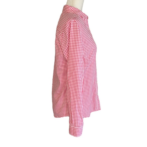 J. McLaughlin Pink & White Gingham Button Down Shirt - 4 - Picture 4 of 12